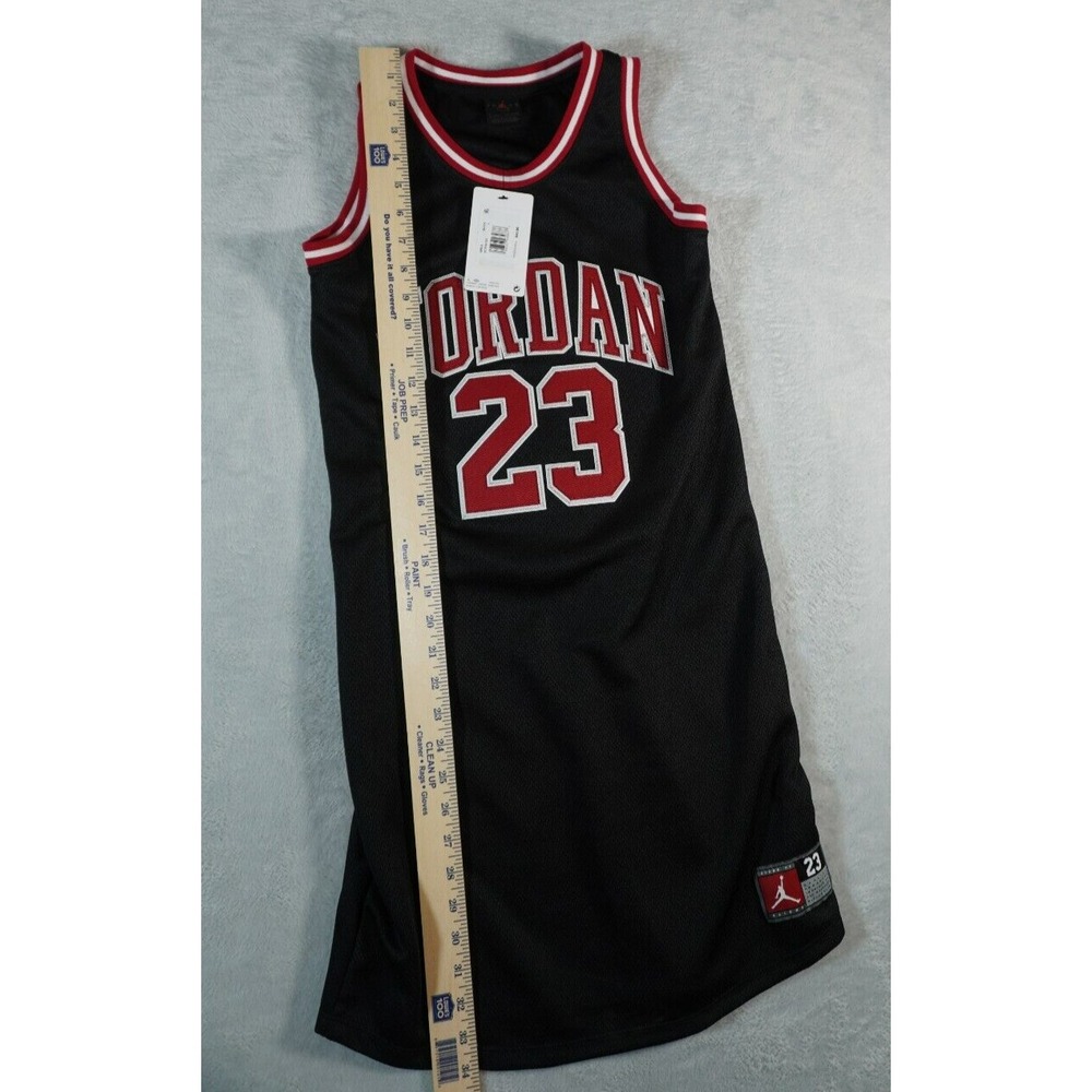 Jordan Nike‎ Girls 23 Jersey Long Tank Top  Size L Gym Black Sleeveless MSRP $45 - Picture 9 of 12